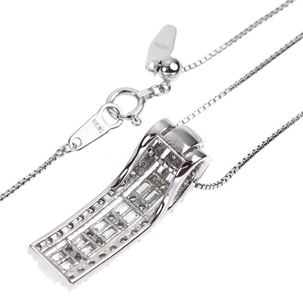 K18WG ダイヤモンド ペンダントネックレス 1.00ct