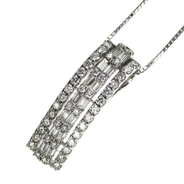 K18WG ダイヤモンド ペンダントネックレス 1.00ct