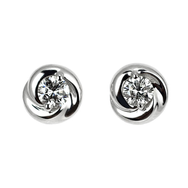 ブルーリバー Pt900/ K14WG ダイヤモンド ピアス 0.32ct