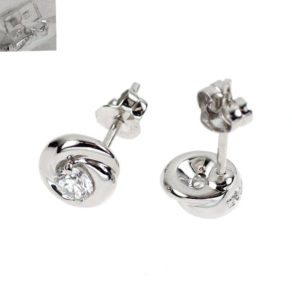 ブルーリバー Pt900/ K14WG ダイヤモンド ピアス 0.32ct