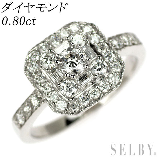 K18WG ダイヤモンド リング 0.80ct