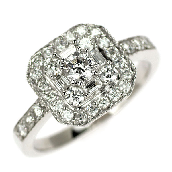 K18WG ダイヤモンド リング 0.80ct