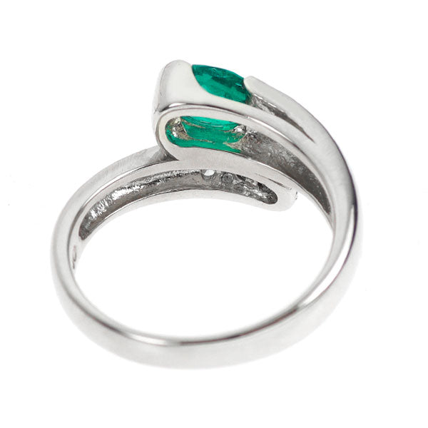 Pt900 エメラルド ダイヤモンド リング 0.55ct D0.22ct