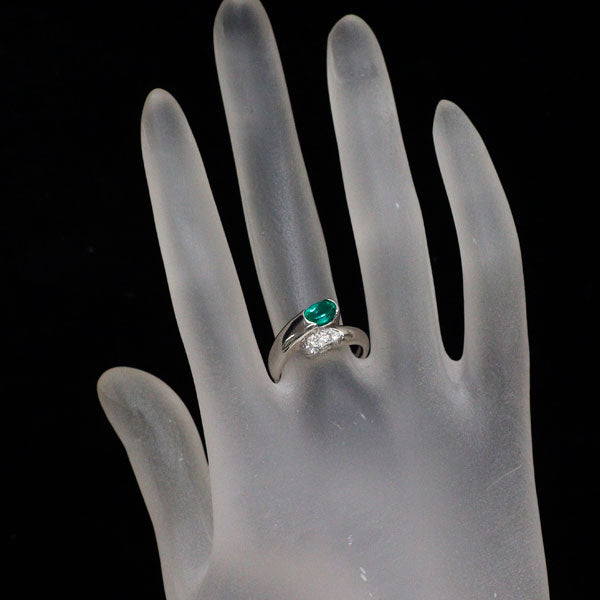 Pt900 エメラルド ダイヤモンド リング 0.55ct D0.22ct