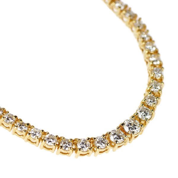 K18YG ダイヤモンド テニス ネックレス 8.83ct