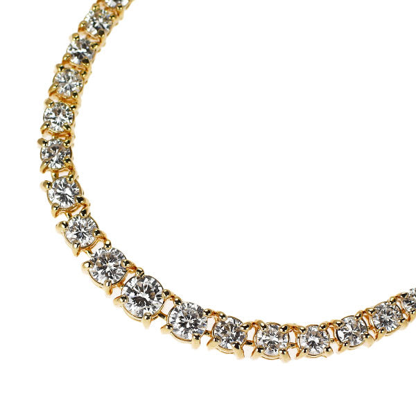 K18YG ダイヤモンド テニス ネックレス 8.83ct