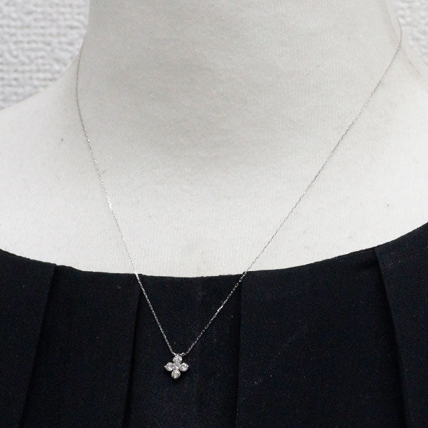 Pt900 ダイヤモンド ペンダントネックレス 0.30ct　フラワー