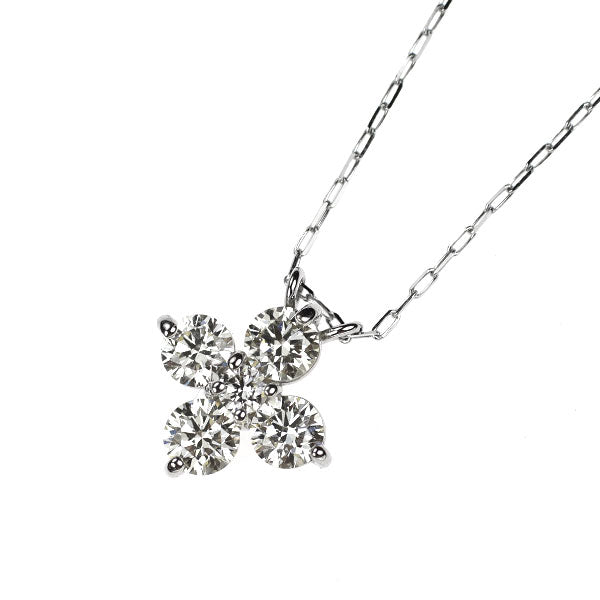 Pt900 ダイヤモンド ペンダントネックレス 0.30ct　フラワー