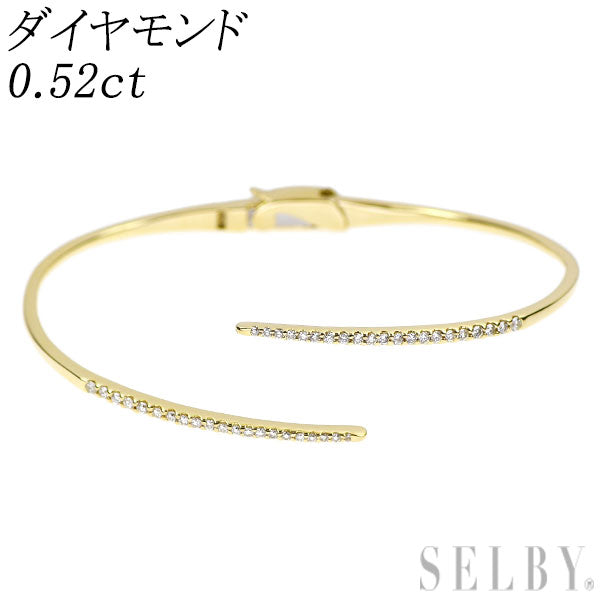K18YG ダイヤモンド バングル 0.52ct