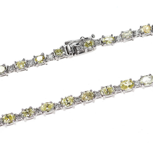 K18WG 天然イエロー ダイヤモンド ネックレス 11.66ct D1.45ct