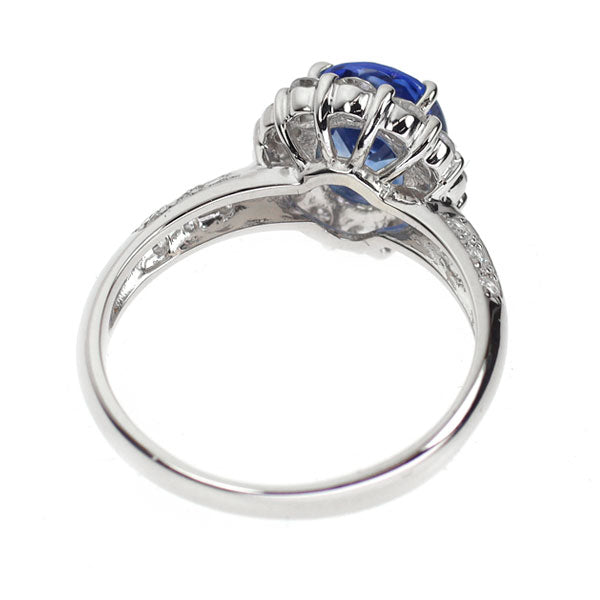 Pt900 サファイア ダイヤモンド リング 1.56ct D0.52ct