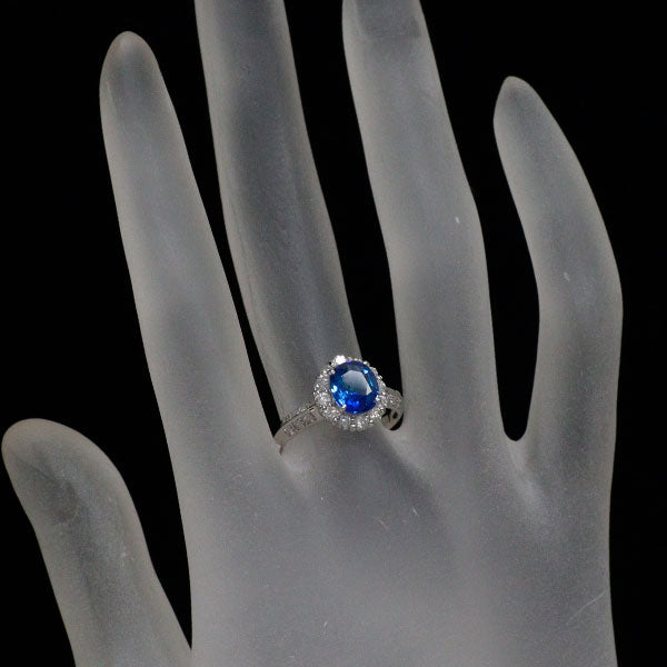 Pt900 サファイア ダイヤモンド リング 1.56ct D0.52ct