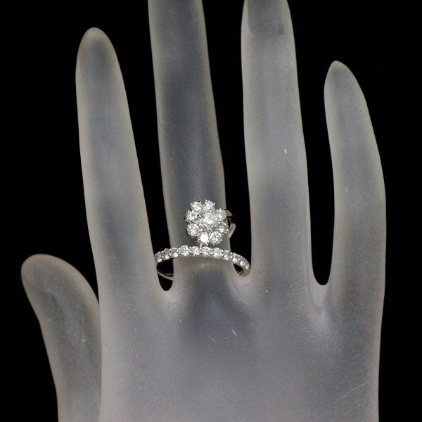 K18WG ダイヤモンド リング 1.50ct フラワー