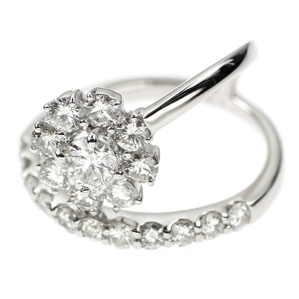 K18WG ダイヤモンド リング 1.50ct フラワー