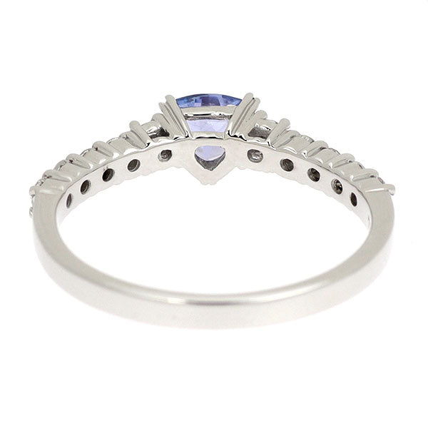 K18WG タンザナイト ダイヤモンド リング 0.315ct D0.416ct