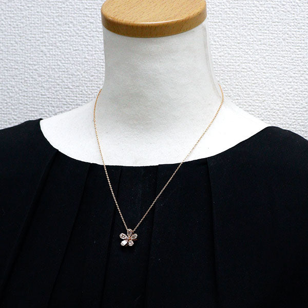 K18PG ダイヤモンド ペンダントネックレス 0.70ct フラワー