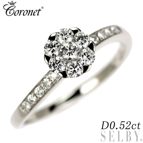 コロネット K18WG ダイヤモンド リング 0.52ct