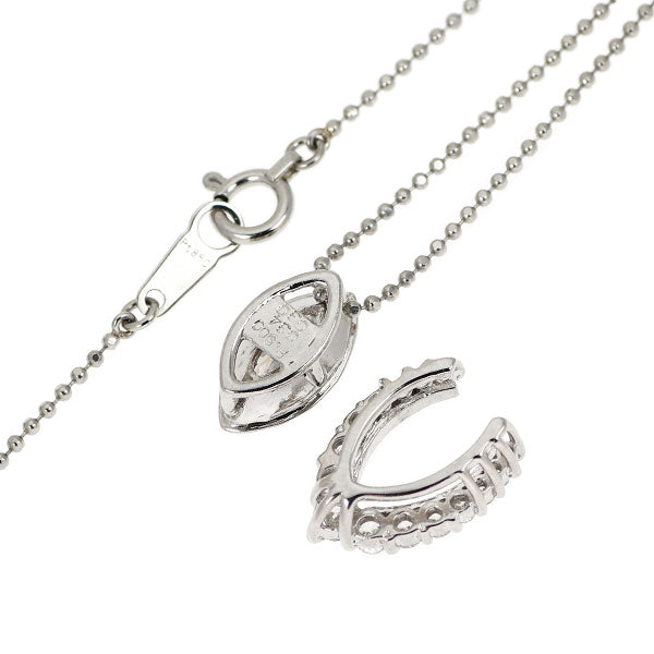 Pt900/ Pt850 マーキス ダイヤモンド ペンダントネックレス 0.34ct D0.30ct 3WAY
