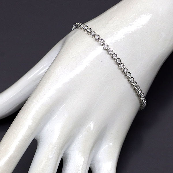 Pt850 ダイヤモンド テニス ブレスレット 1.00ct