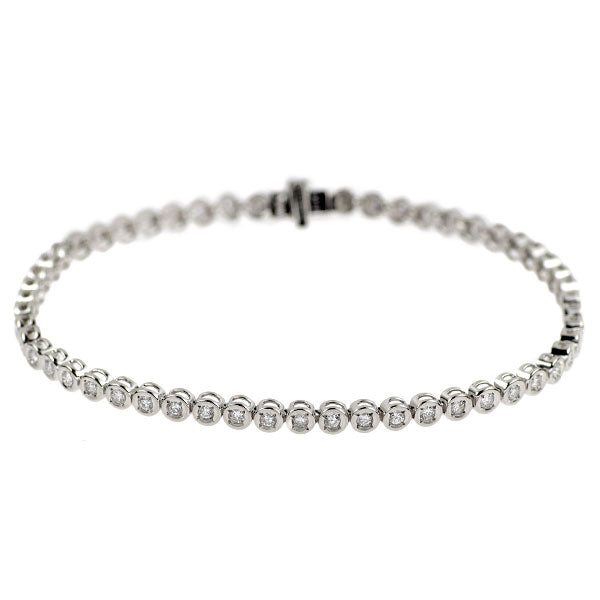 Pt850 ダイヤモンド テニス ブレスレット 1.00ct