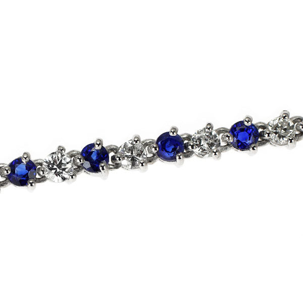 Pt900 サファイア ダイヤモンド ブレスレット 2.08ct D1.64ct