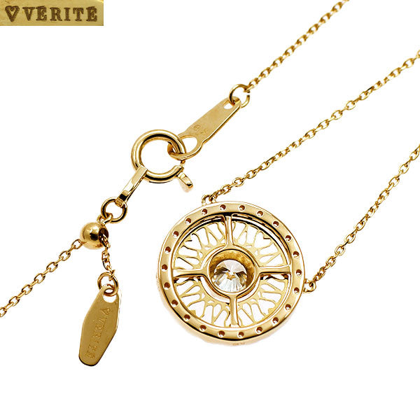 ベリテ K18YG ダイヤモンド ペンダントネックレス 0.216ct J VS2 3EXHC D0.11ct