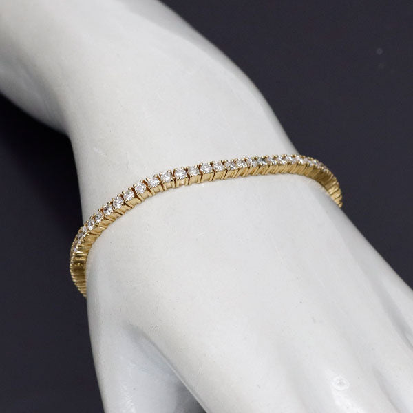 K18YG ダイヤモンド テニス ブレスレット 3.60ct