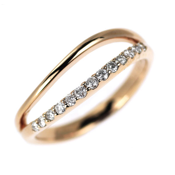 ヴァンドーム青山 K18PG ダイヤモンド リング 0.14ct