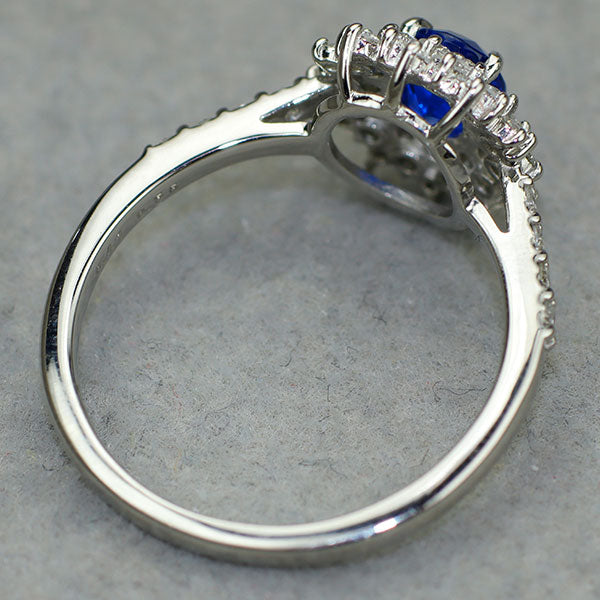 新品 Pt900 上質アウイナイト ダイヤモンド リング 0.41ct D0.56ct 希少石 レアストーン【エスコレ】