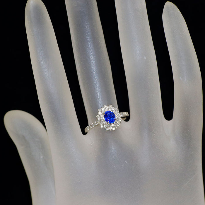 新品 Pt900 上質アウイナイト ダイヤモンド リング 0.41ct D0.56ct 希少石 レアストーン【エスコレ】