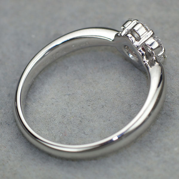 Pt900 天然インテンスピンクダイヤモンド リング 0.104ct FIP I1 D0.40ct フラワー