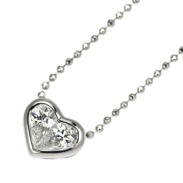 Pt900/ Pt850 ダイヤモンド ペンダントネックレス 0.48ct ハート