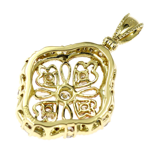 K18YG ダイヤモンド ペンダントトップ 1.00ct アンティークレース