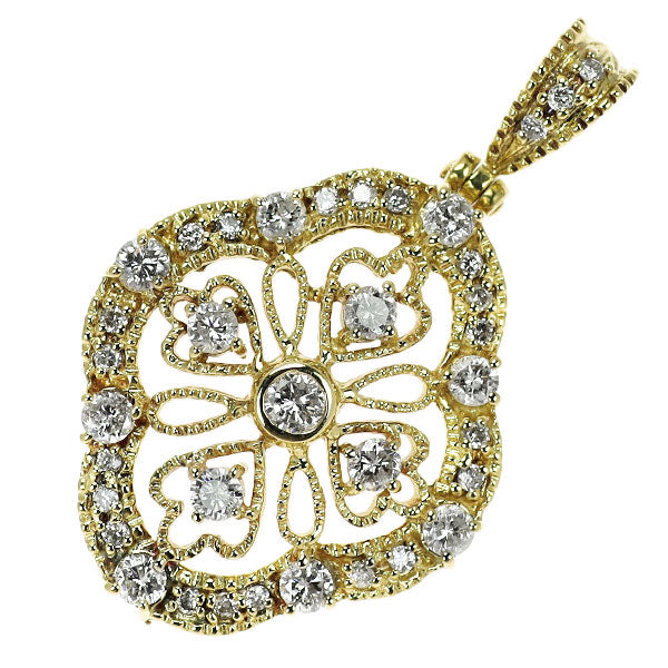K18YG ダイヤモンド ペンダントトップ 1.00ct アンティークレース