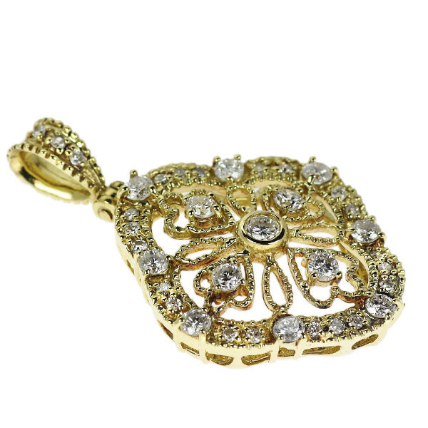 K18YG ダイヤモンド ペンダントトップ 1.00ct アンティークレース