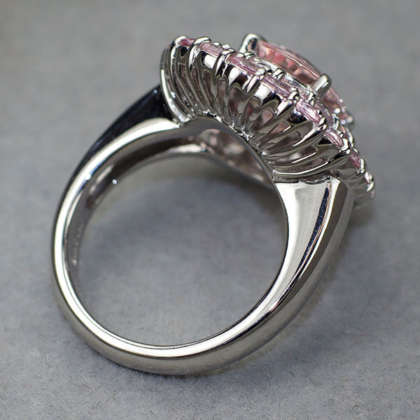 K14WG モルガナイト ピンクサファイア リング 2.31ct PS2.50ct