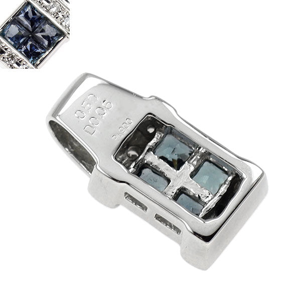 Pt900 ベキリーブルーカラーチェンジガーネット ダイヤモンド ペンダントトップ 0.50ct D0.06ct