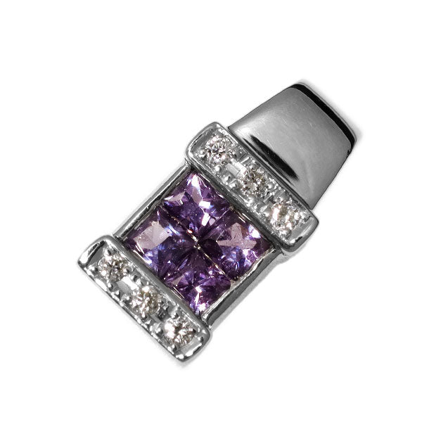 Pt900 ベキリーブルーカラーチェンジガーネット ダイヤモンド ペンダントトップ 0.50ct D0.06ct
