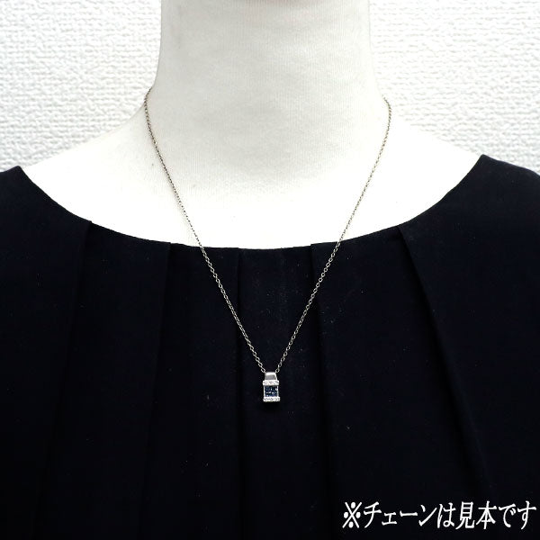 Pt900 ベキリーブルーカラーチェンジガーネット ダイヤモンド ペンダントトップ 0.50ct D0.06ct