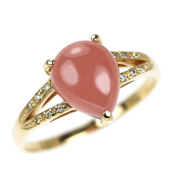 QVC K18YG ロードクロサイト ダイヤモンド リング 2.50ct D0.04ct