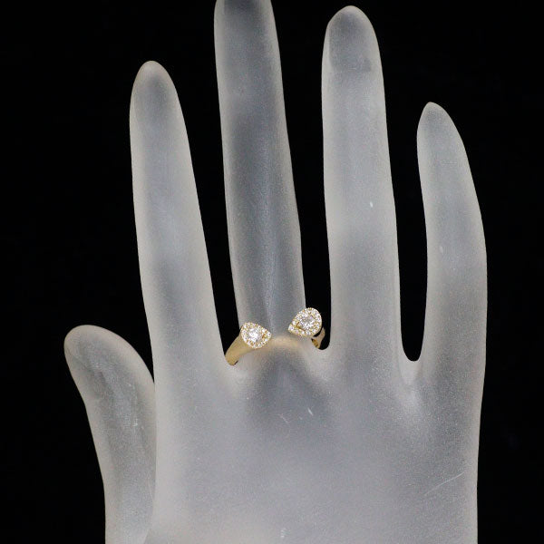 K18YG ダイヤモンド リング 0.33ct フォーク