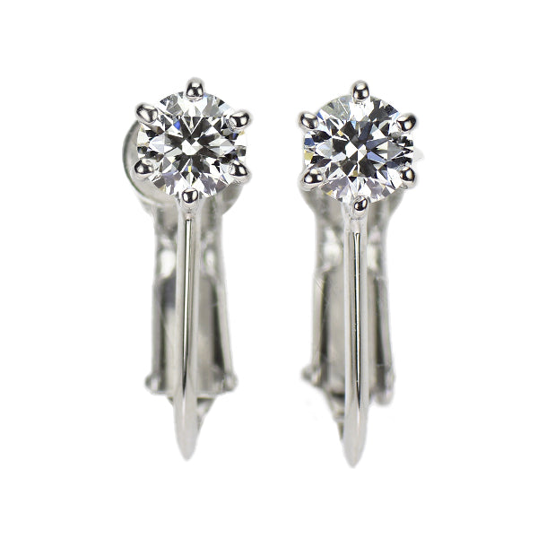 田崎真珠 Pt900 ダイヤモンド イヤリング 0.48ct
