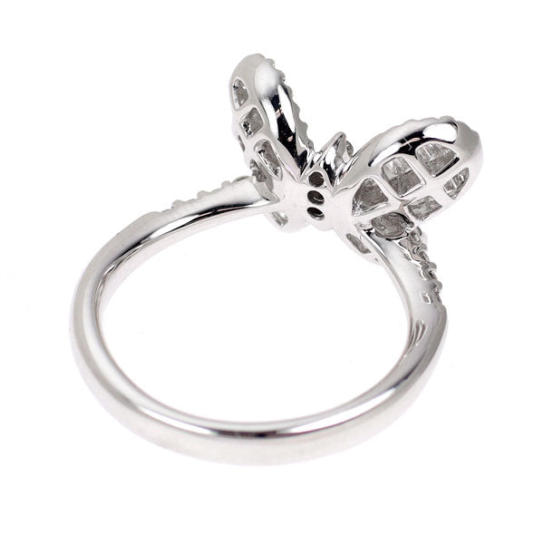 K18WG ダイヤモンド リング 0.65ct 蝶 パピヨン