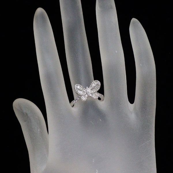 K18WG ダイヤモンド リング 0.65ct 蝶 パピヨン
