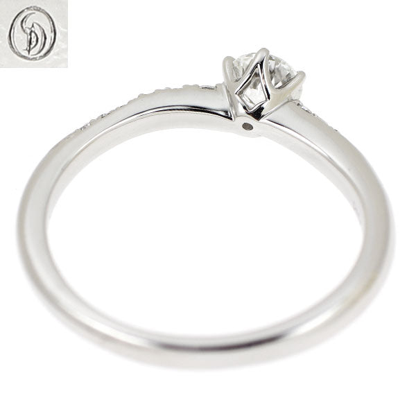 銀座シライシ Pt950 ダイヤモンド リング 0.300ct F VS1 3EXHC D0.098ct