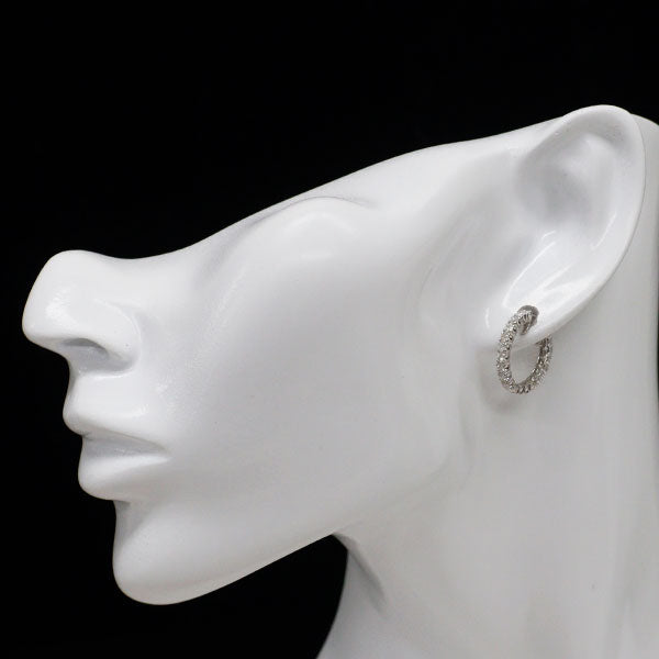 Pt900 ダイヤモンド フープ ピアス 1.00ct