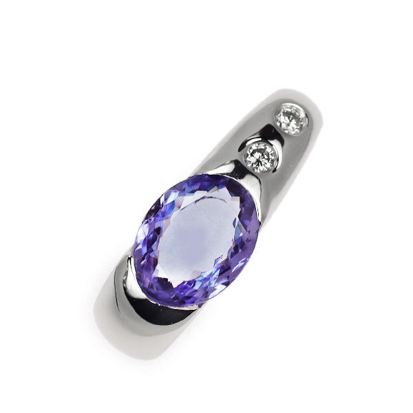Pt900 タンザナイト ダイヤモンド ペンダントトップ 1.05ct D0.04ct