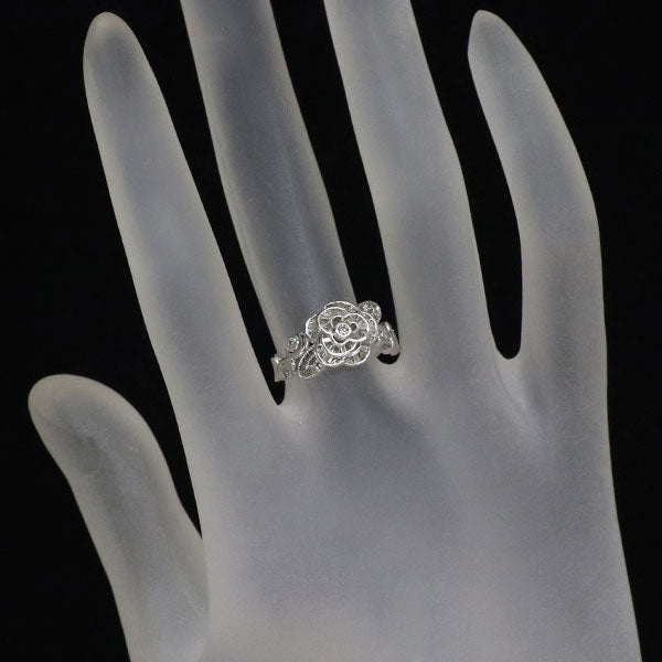 K18WG ダイヤモンド リング 0.26ct フラワー
