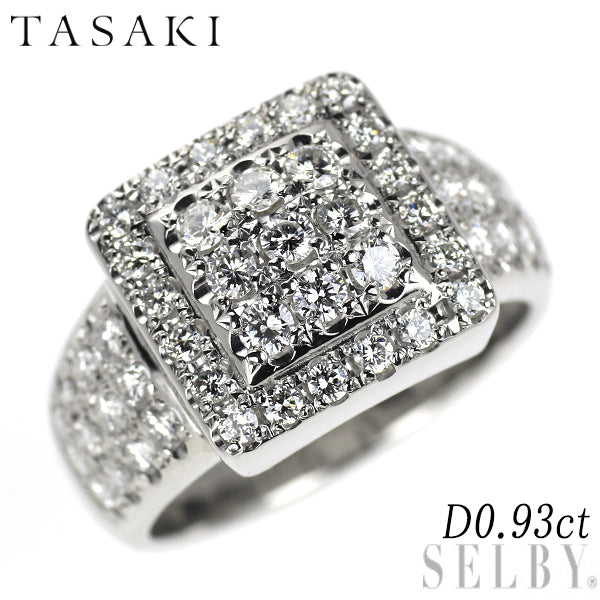 田崎真珠 Pt900 ダイヤモンド リング 0.93ct パヴェ
