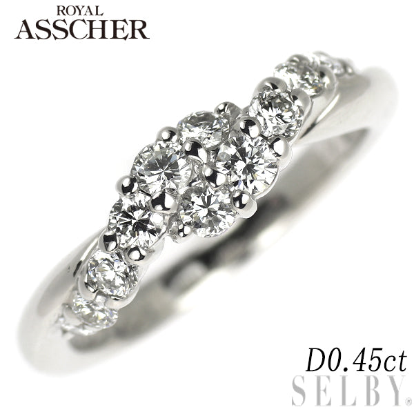 ロイヤルアッシャー Pt900 ダイヤモンド リング 0.45ct